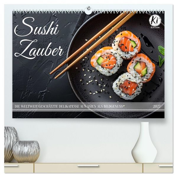 Sushi Zauber (hochwertiger Premium Wandkalender 2027 DIN A2 quer) Kunstdruck in Hochglanz