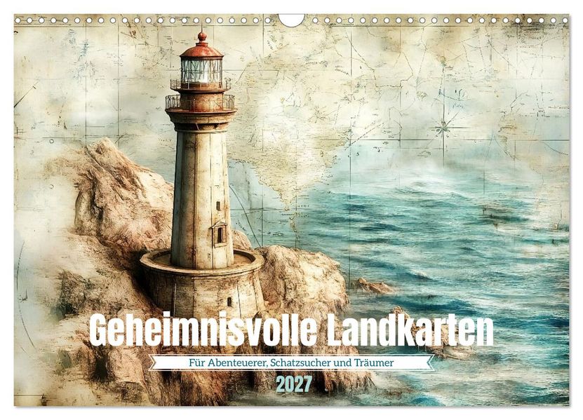 Geheimnisvolle Landkarten (Wandkalender 2027 DIN A3 quer) CALVENDO Monatskalender