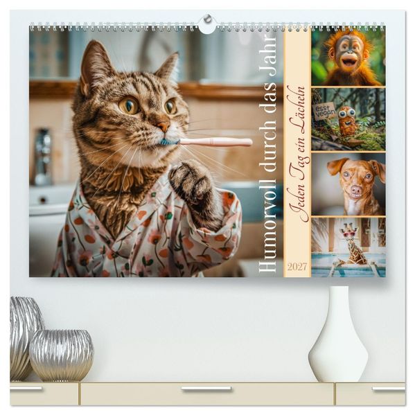 Humorvoll durch das Jahr (hochwertiger Premium Wandkalender 2027 DIN A2 quer) Kunstdruck in Hochglanz