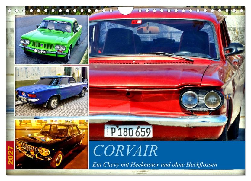 CORVAIR - Ein Chevy mit Heckmotor und ohne Heckflossen (Wandkalender 2027 DIN A4 quer) CALVENDO Monatskalender