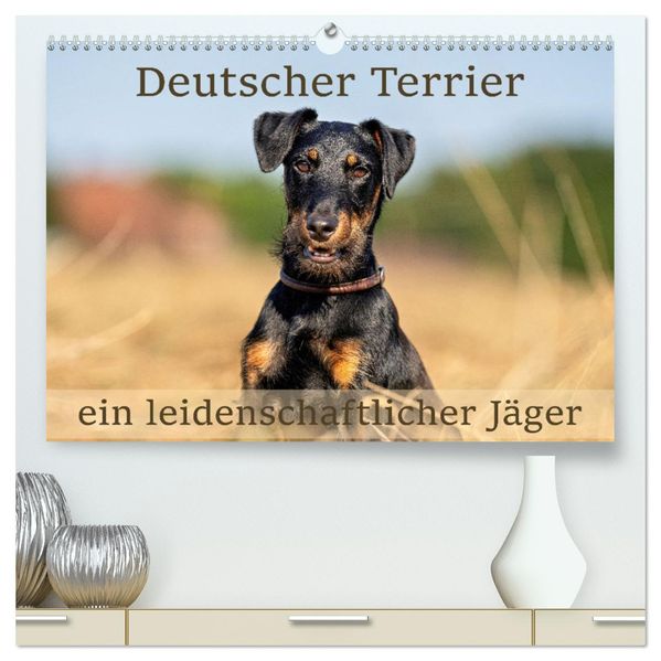 Deutscher Terrier - ein leidenschaftlicher Jäger (hochwertiger Premium Wandkalender 2027 DIN A2 quer) Kunstdruck in Hochglanz