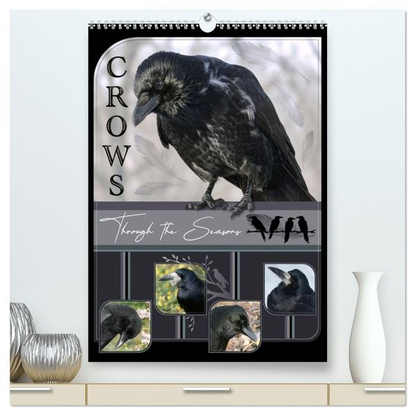 Crows - Through the Seasons (High Quality Premium Wall Calendar 2027 DIN A2 portrait)CALVENDO 12 Month Wall Calendar
