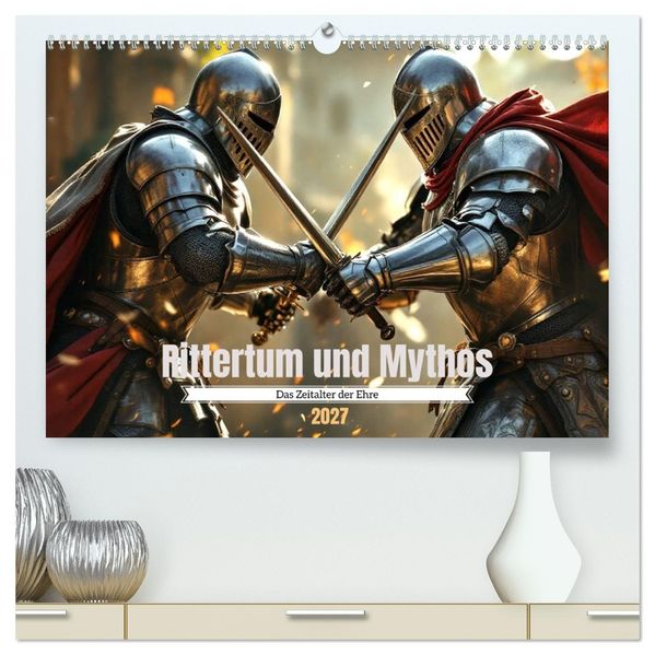 Rittertum und Mythos - Das Zeitalter der Ehre (hochwertiger Premium Wandkalender 2027 DIN A2 quer) Kunstdruck in Hochglanz
