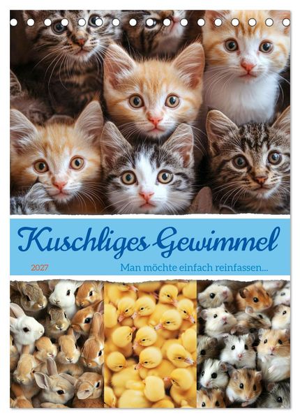 Kuschliges Gewimmel (Tischkalender 2027 DIN A5 hoch) CALVENDO Monatskalender