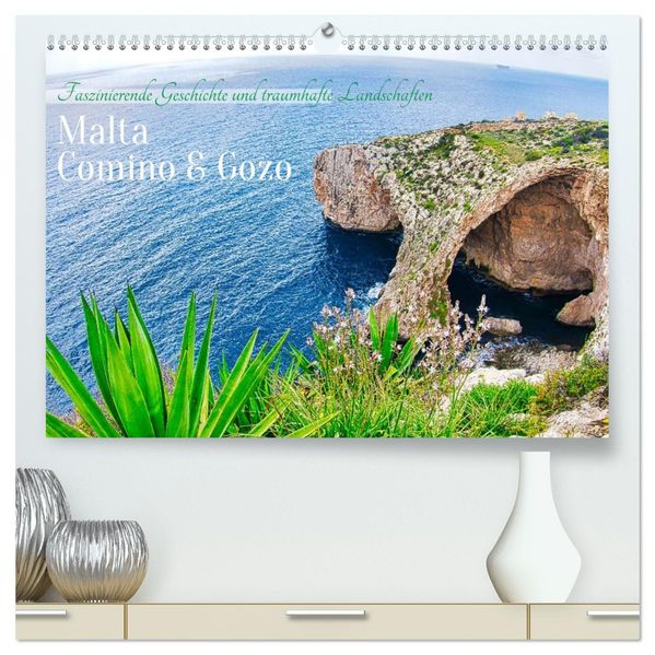 Malta Comino & Gozo (hochwertiger Premium Wandkalender 2027 DIN A2 quer) Kunstdruck in Hochglanz