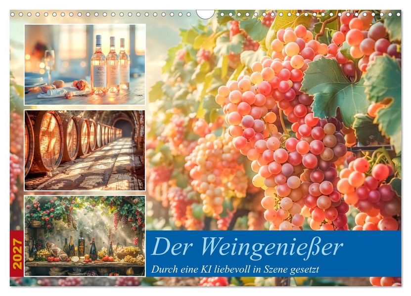 Der Weingenießer (Wandkalender 2027 DIN A3 quer) CALVENDO Monatskalender