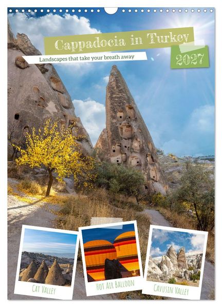 Cappadocia in Turkey (Wall Calendar 2027 DIN A3 portrait) CALVENDO 12 Month Wall Calendar