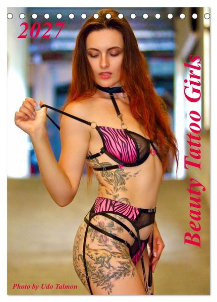 Beauty Tattoo Girls (Tischkalender 2027 DIN A5 hoch) CALVENDO Monatskalender