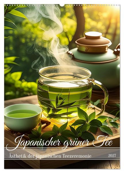 Japanischer grüner Tee (Wandkalender 2027 DIN A2 hoch) CALVENDO Monatskalender