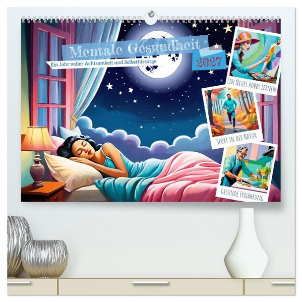 Mentale Gesundheit (hochwertiger Premium Wandkalender 2027 DIN A2 quer) Kunstdruck in Hochglanz