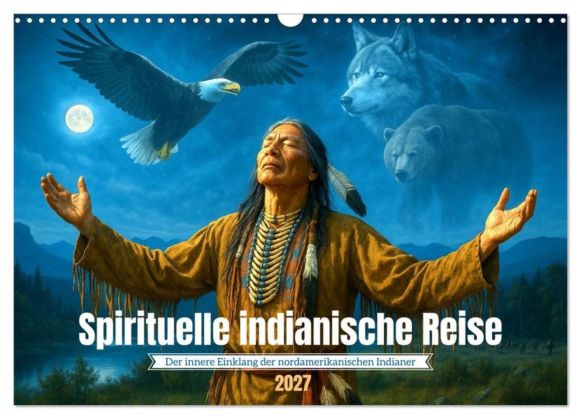 Spirituelle indianische Reise (Wandkalender 2027 DIN A3 quer) CALVENDO Monatskalender