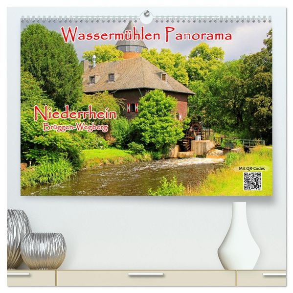 Wassermühlen Panorama Niederrhein Brüggen-Wegberg (hochwertiger Premium Wandkalender 2027 DIN A2 quer) Kunstdruck in Hochglanz