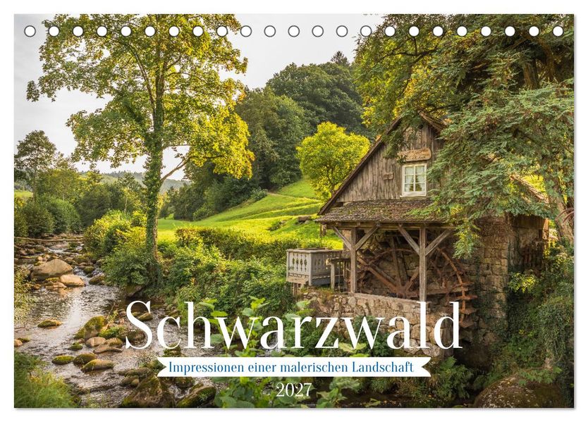 Schwarzwald (Tischkalender 2027 DIN A5 quer) CALVENDO Monatskalender