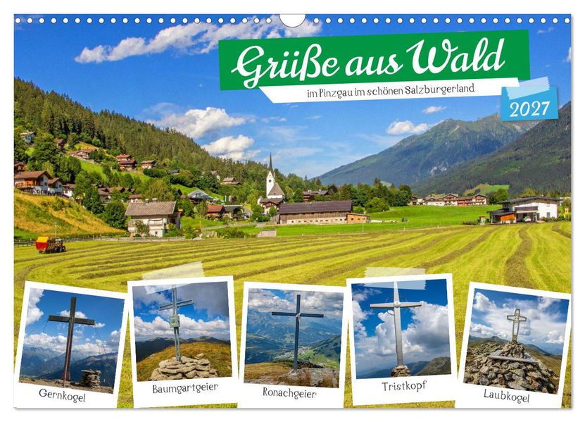 Grüße aus Wald (Wandkalender 2027 DIN A3 quer) CALVENDO Monatskalender