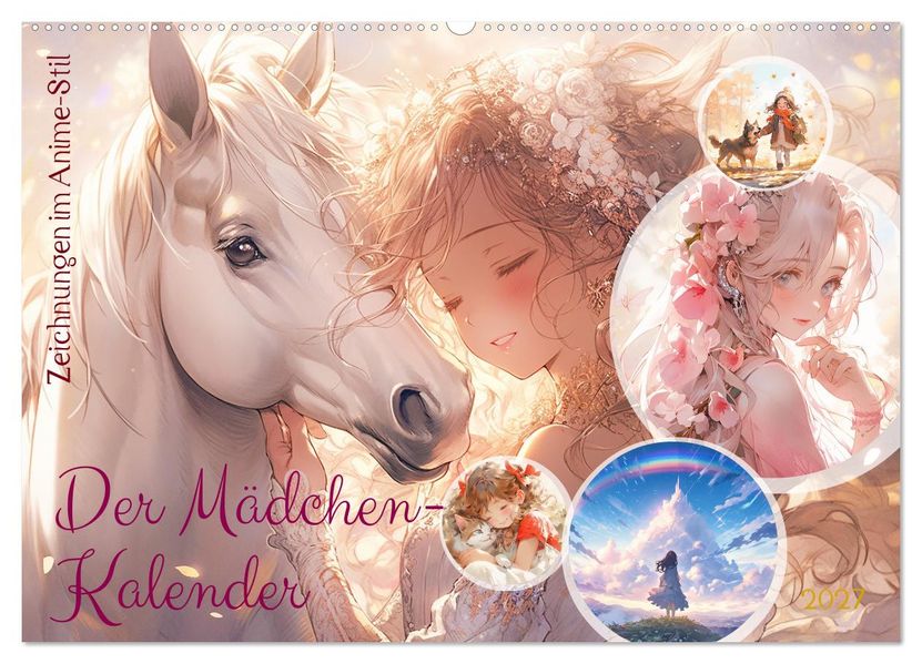 Der Mädchen-Kalender (Wandkalender 2027 DIN A2 quer) CALVENDO Monatskalender