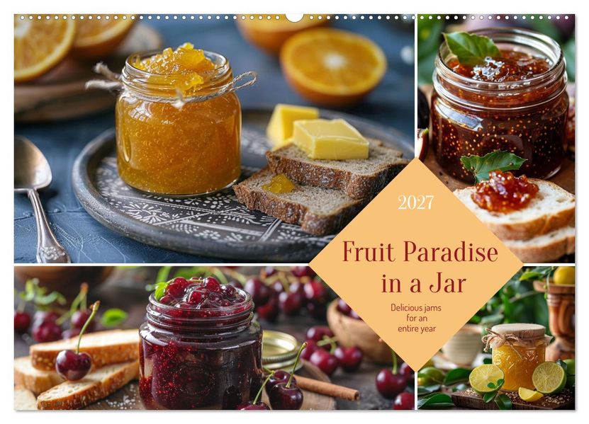Fruit Paradise in a Jar (Wall Calendar 2027 DIN A2 landscape) CALVENDO 12 Month Wall Calendar