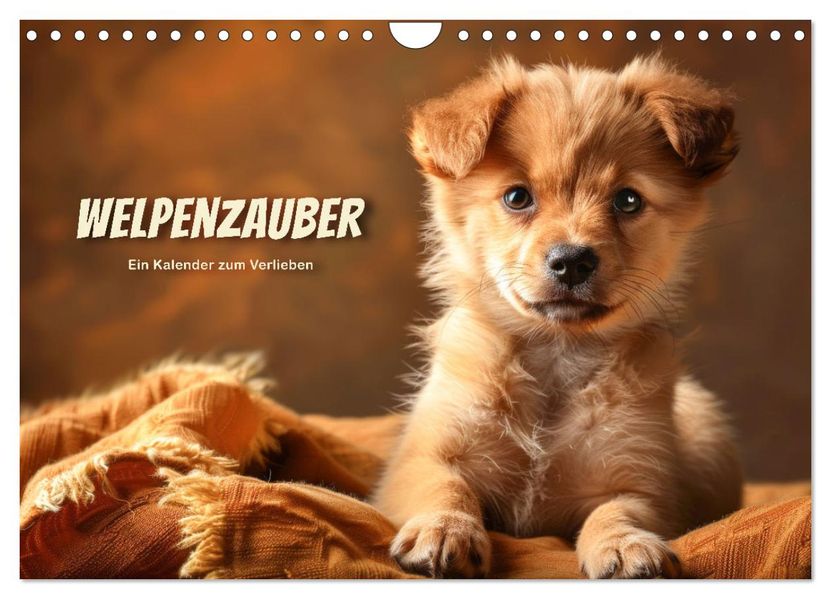Welpenzauber: Ein Kalender zum Verlieben (Wandkalender 2027 DIN A4 quer) CALVENDO Monatskalender