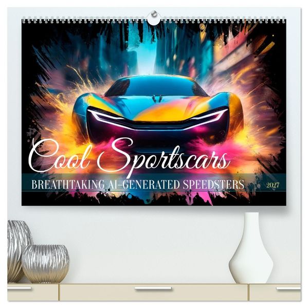 COOL SPORTSCARS Breathtaking AI-generated speedsters (High Quality Premium Wall Calendar 2027 DIN A2 landscape)CALVENDO 12 Month Wall Calendar