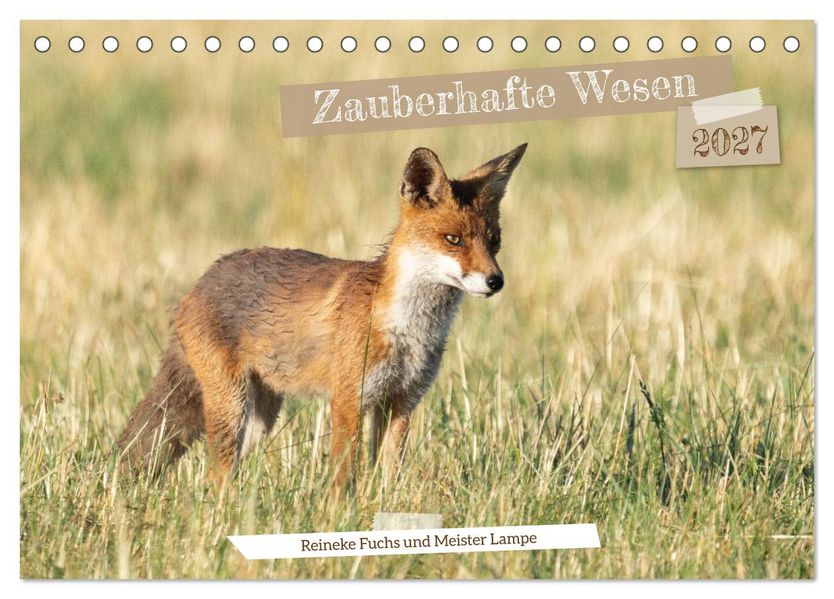 Zauberhafte Wesen - Reineke Fuchs und Meister Lampe (Tischkalender 2027 DIN A5 quer) CALVENDO Monatskalender