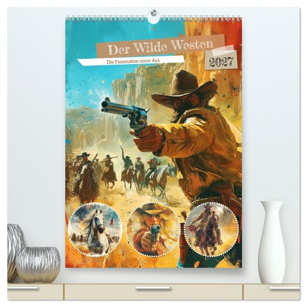 Der Wilde Westen. Die Faszination einer Ära (hochwertiger Premium Wandkalender 2027 DIN A2 hoch) Kunstdruck in Hochglanz