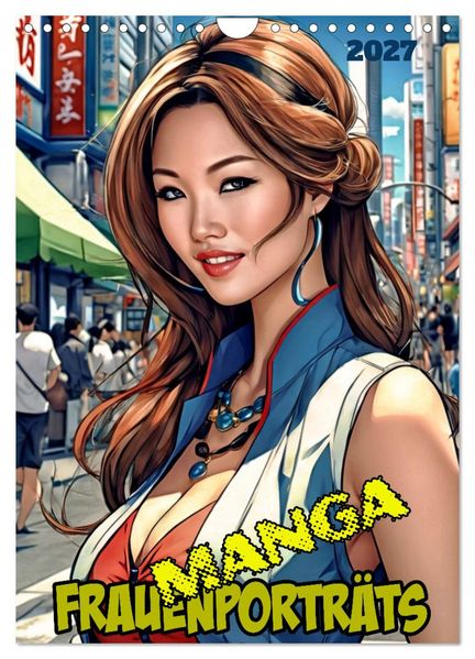 Manga-Frauenporträts (Wandkalender 2027 DIN A4 hoch) CALVENDO Monatskalender