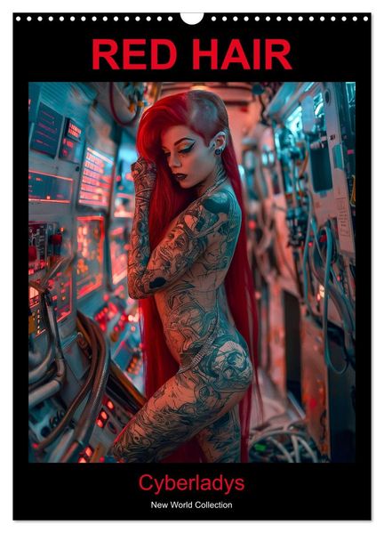 RED HAIR - Cyberladys (Wandkalender 2027 DIN A3 hoch) CALVENDO Monatskalender
