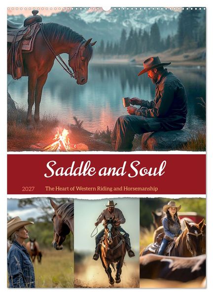 Saddle and Soul (Wall Calendar 2027 DIN A2 portrait) CALVENDO 12 Month Wall Calendar