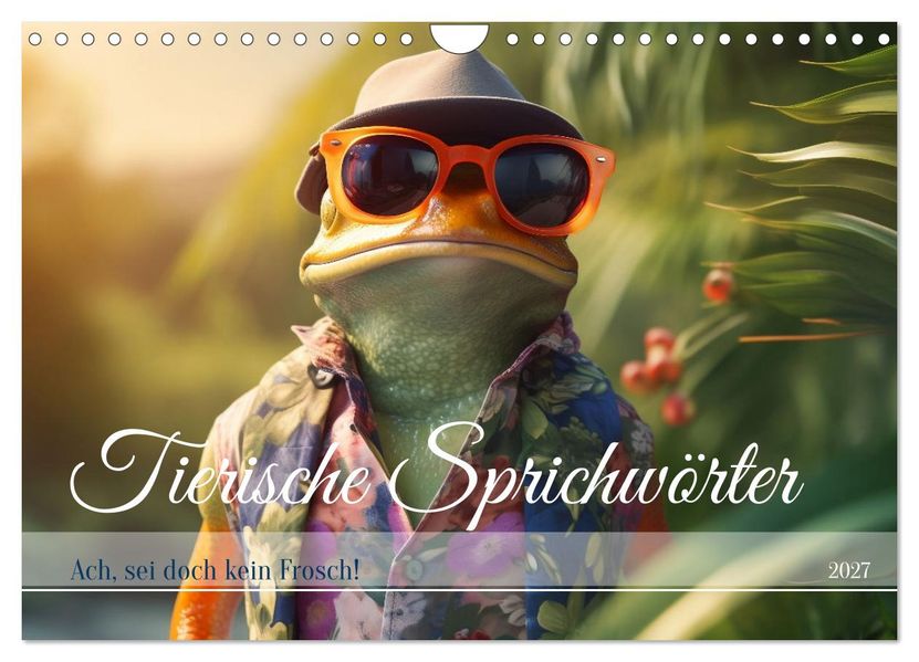 Tierische Sprichwörter (Wandkalender 2027 DIN A4 quer) CALVENDO Monatskalender