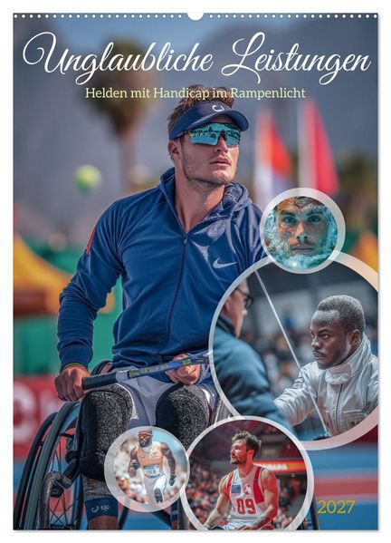 Unglaubliche Leistungen - Helden mit Handicap im Rampenlicht (Wandkalender 2027 DIN A2 hoch) CALVENDO Monatskalender