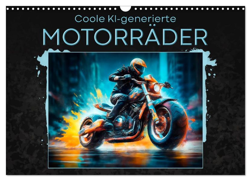 Coole KI-generierte MOTORRÄDER (Wandkalender 2027 DIN A3 quer) CALVENDO Monatskalender