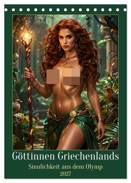 Göttinnen Griechenlands (Tischkalender 2027 DIN A5 hoch) CALVENDO Monatskalender