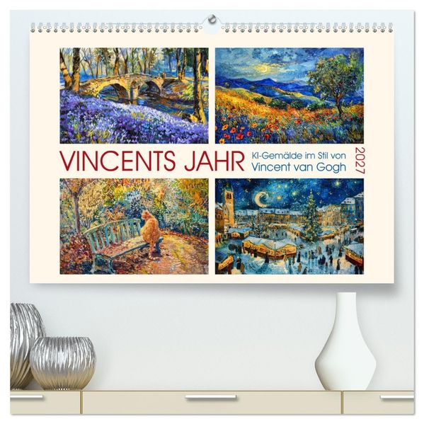 Vincents Jahr (hochwertiger Premium Wandkalender 2027 DIN A2 quer) Kunstdruck in Hochglanz