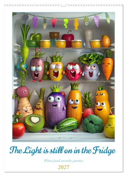 The Light ist still on in the Fridge (Wall Calendar 2027 DIN A2 portrait) CALVENDO 12 Month Wall Calendar