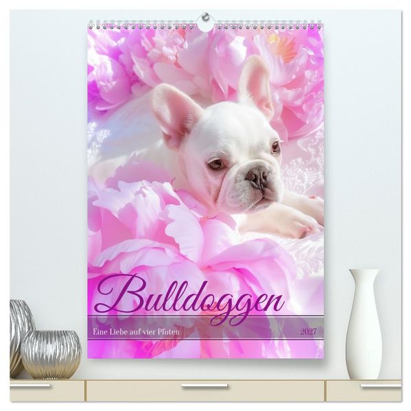 Bulldoggen (hochwertiger Premium Wandkalender 2027 DIN A2 hoch) Kunstdruck in Hochglanz