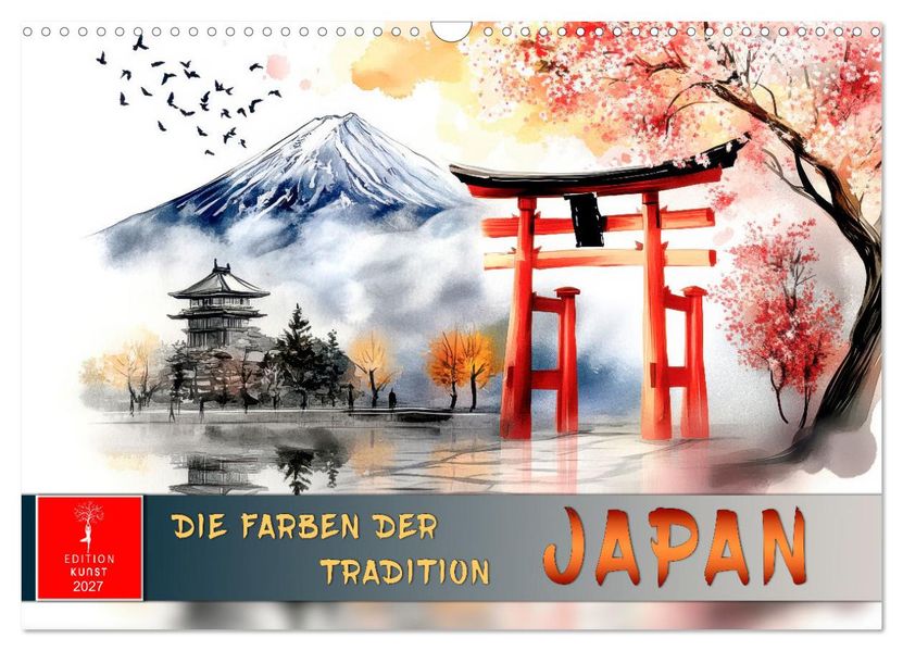 Japan - die Farben der Tradition (Wandkalender 2027 DIN A3 quer) CALVENDO Monatskalender