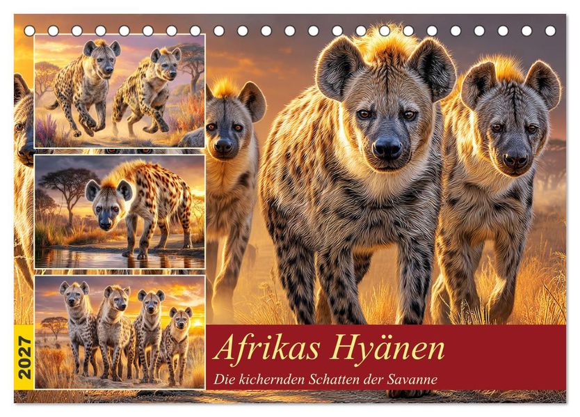 Afrikas Hyänen. Die kichernden Schatten der Savanne (Tischkalender 2027 DIN A5 quer) CALVENDO Monatskalender