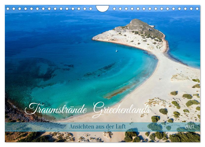 Traumstrände Griechenlands (Wandkalender 2027 DIN A4 quer) CALVENDO Monatskalender