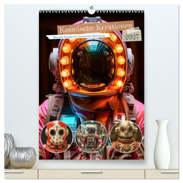 Kosmische Kreationen (hochwertiger Premium Wandkalender 2027 DIN A2 hoch) Kunstdruck in Hochglanz