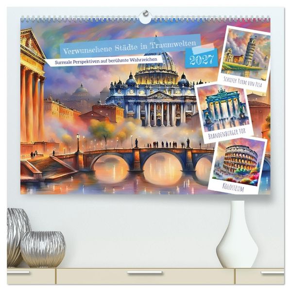 Verwunschene Städte in Traumwelten (hochwertiger Premium Wandkalender 2027 DIN A2 quer) Kunstdruck in Hochglanz