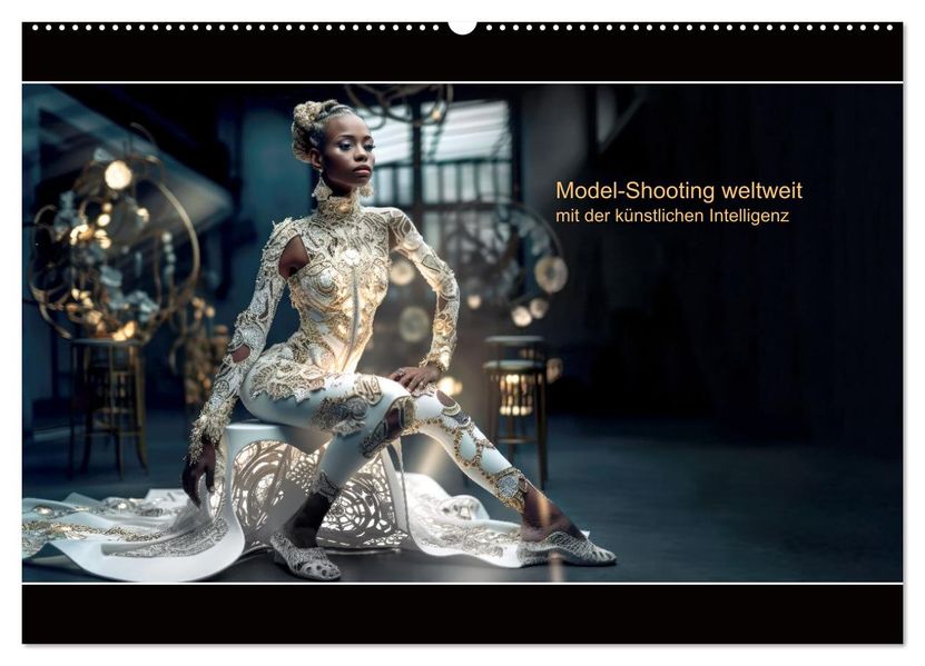 Model-Shooting weltweit mit der künstlichen Intelligenz (Wandkalender 2027 DIN A2 quer) CALVENDO Monatskalender