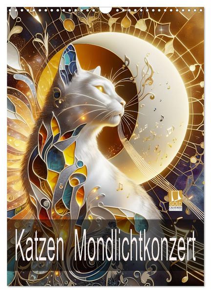 Katzen Mondlichtkonzert (Wandkalender 2027 DIN A3 hoch) CALVENDO Monatskalender