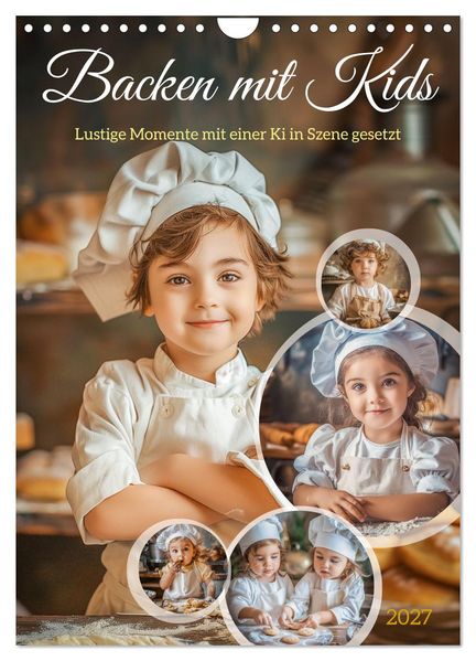 Backen mit Kids (Wandkalender 2027 DIN A4 hoch) CALVENDO Monatskalender