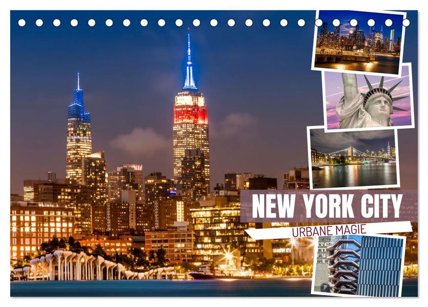 NEW YORK CITY Urbane Magie (Tischkalender 2027 DIN A5 quer) CALVENDO Monatskalender