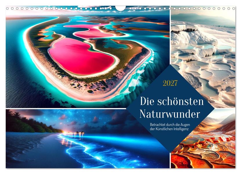 Die schönsten Naturwunder - Betrachtet durch die Augen der KI (Wandkalender 2027 DIN A3 quer) CALVENDO Monatskalender