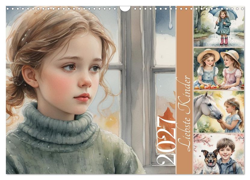 Liebste Kinder (Wandkalender 2027 DIN A3 quer) CALVENDO Monatskalender