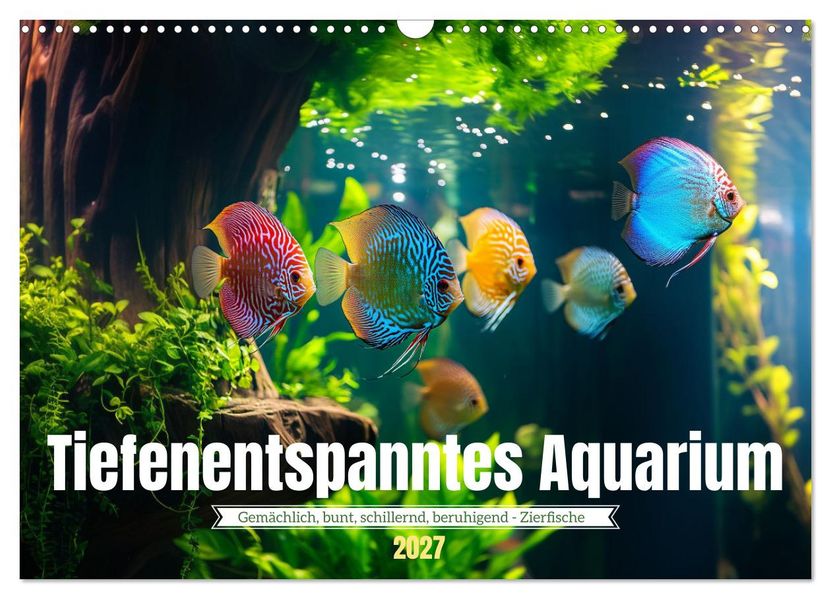 Tiefenentspanntes Aquarium (Wandkalender 2027 DIN A3 quer) CALVENDO Monatskalender