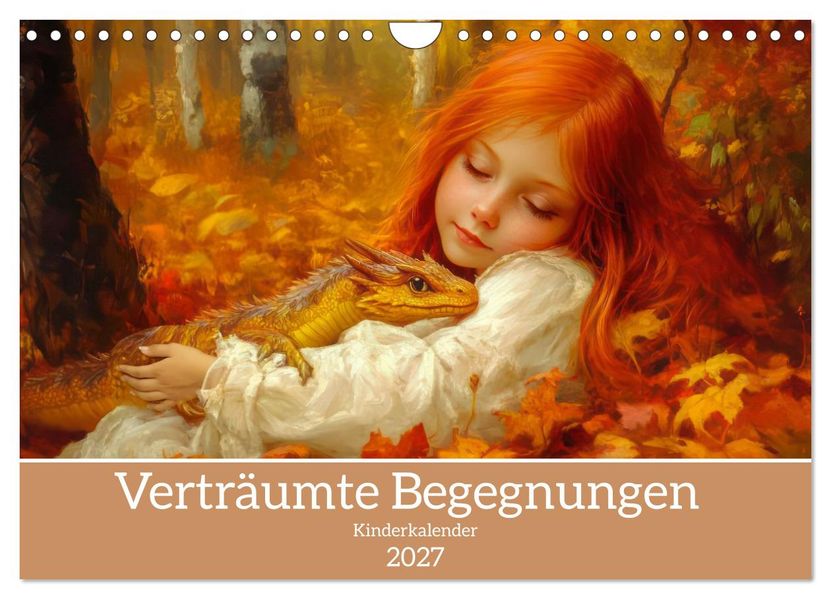 Verträumte Begegnungen - Kinderkalender (Wandkalender 2027 DIN A4 quer) CALVENDO Monatskalender