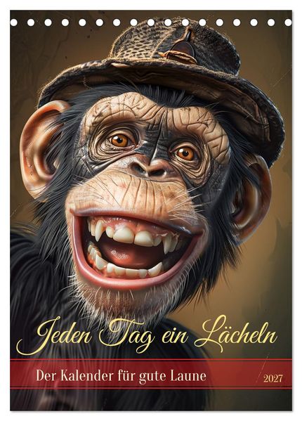 Jeden Tag ein Lächeln (Tischkalender 2027 DIN A5 hoch) CALVENDO Monatskalender