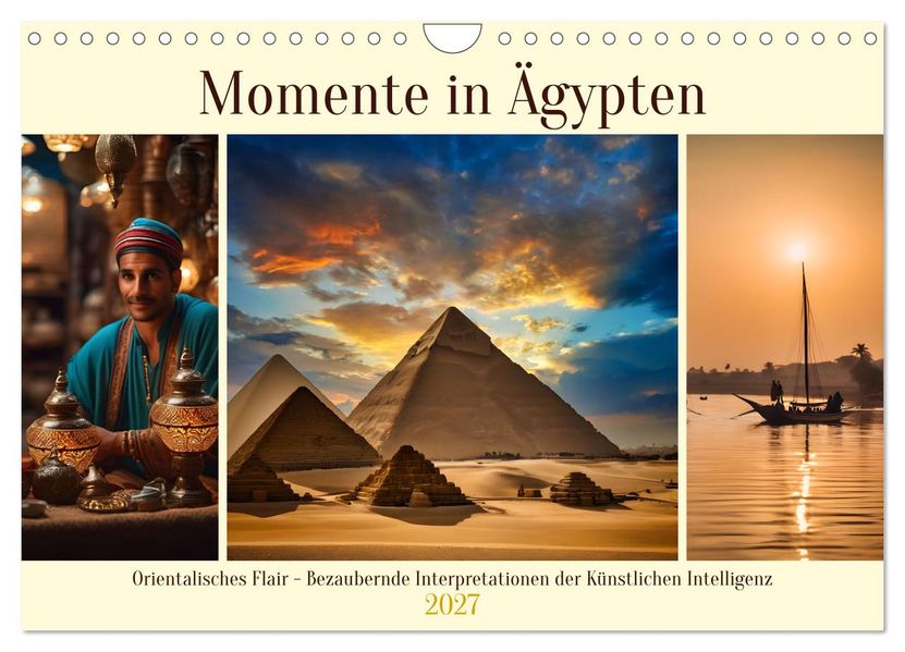 Momente in Ägypten (Wandkalender 2027 DIN A4 quer) CALVENDO Monatskalender