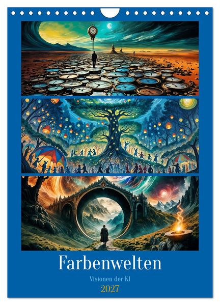 Farbenwelten (Wandkalender 2027 DIN A4 hoch) CALVENDO Monatskalender